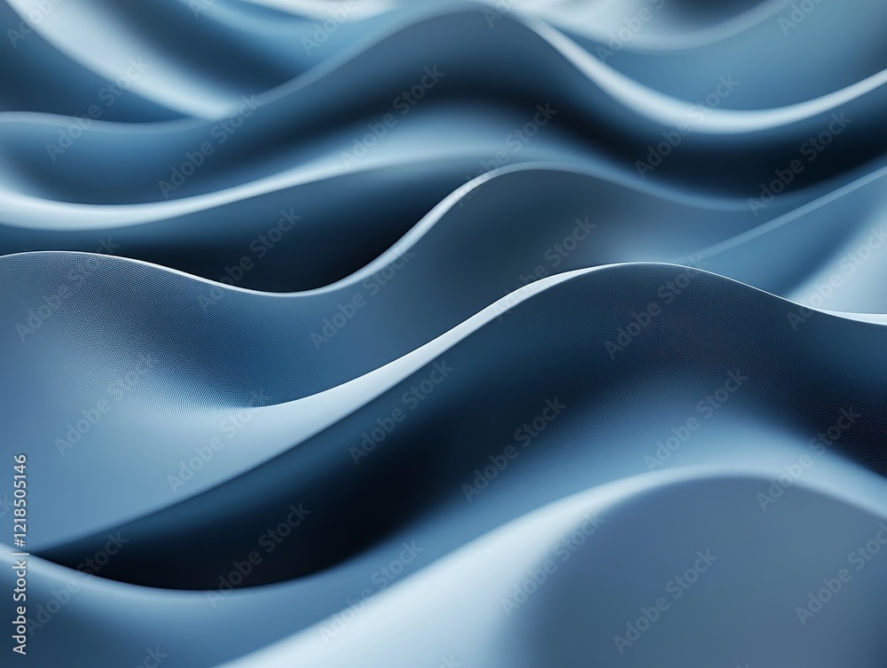Obraz premium Abstract 3d rendering of undulating patterns. Smooth waves with gradient colors for modern backgrounds. Poster, cover, branding, banner, placard., Generative AI