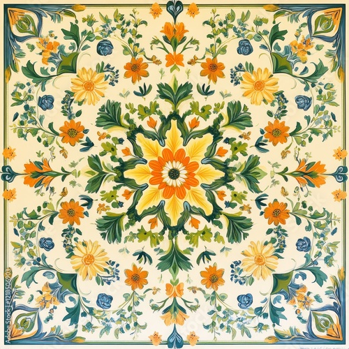 Wallpaper Mural A vibrant and intricate mandala design  Torontodigital.ca