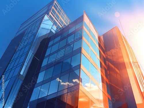 Skyscrapers in the urban landscape of Shanghai's Financial District.