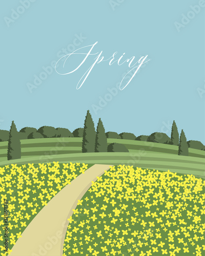 Spring background, poster, banner