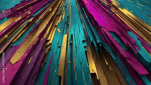 Banner: A dynamic and modern abstract background with layered geometric forms, motion-blurred streaks, and a mix of teal, magenta, and golden highlights for an eye-catching effect.