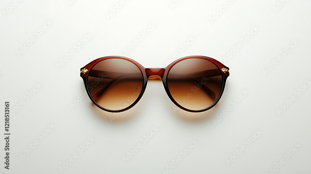 women's sunglasses with brown glass isolated on white women's sunglasses with brown glass isolated on white