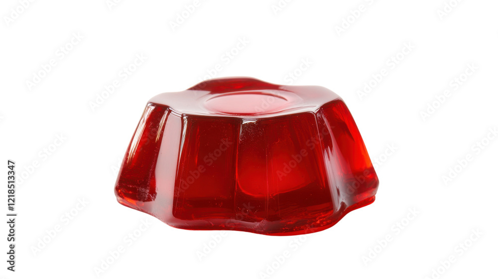 Red jelly on transparent background Red jelly on transparent background