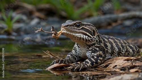 Eastern Massasauga in Action: Capturing Prey with Precision in Its Natural Habitat photo