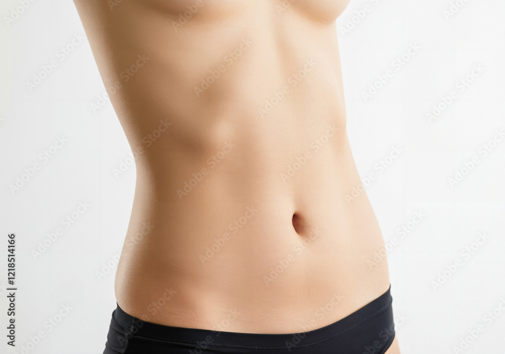 Naklejka premium 細身の女性の綺麗なウエストライン