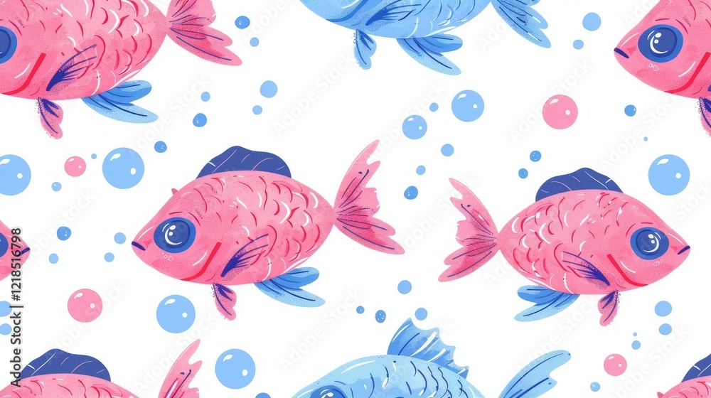 Pattern with cute watercolor fishes background. illustration. Pattern with cute watercolor fishes background. illustration.