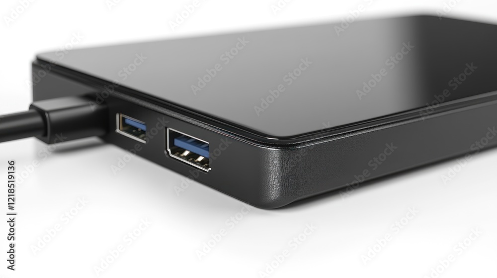 Black USB hub on white background (3) Black USB hub on white background (3)