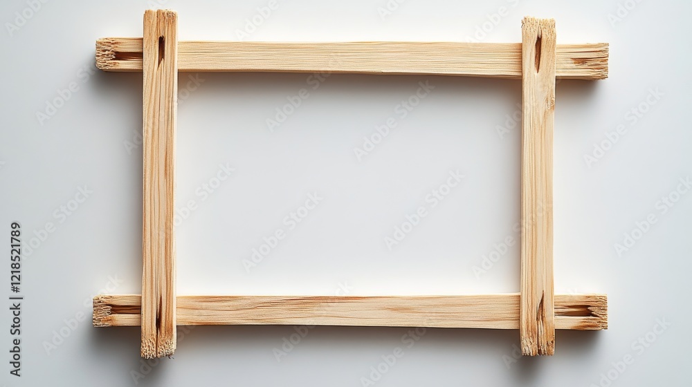 Wooden frame creation process workshop diy project artistic environment close-up view