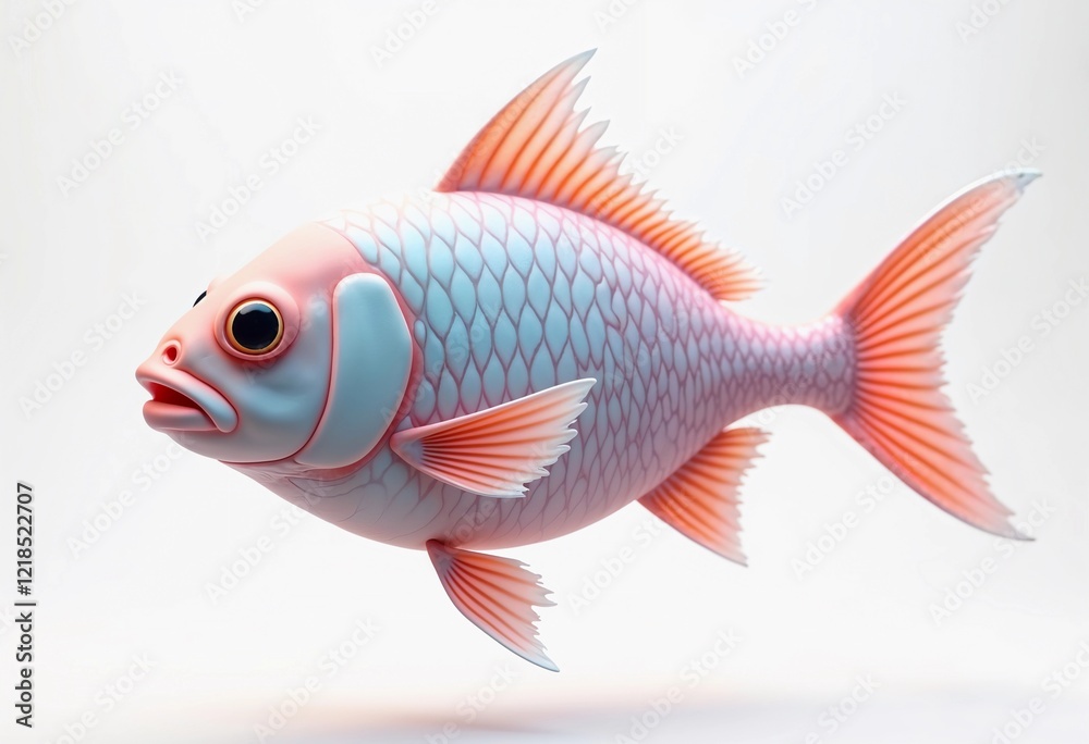 Brightly Colored Fish Swims Gracefully Through a Calm Underwater World. Generative AI Brightly Colored Fish Swims Gracefully Through a Calm Underwater World. Generative AI