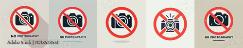 Free Download vector sign no photography here - GFXLoad