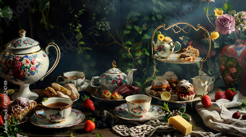 Traditional English tea high tea