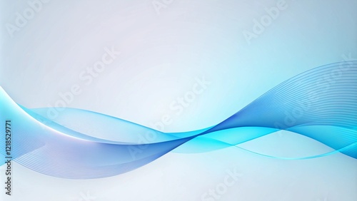 Elegant Blue Gradient and Smooth Curved Lines for PowerPoint Slides