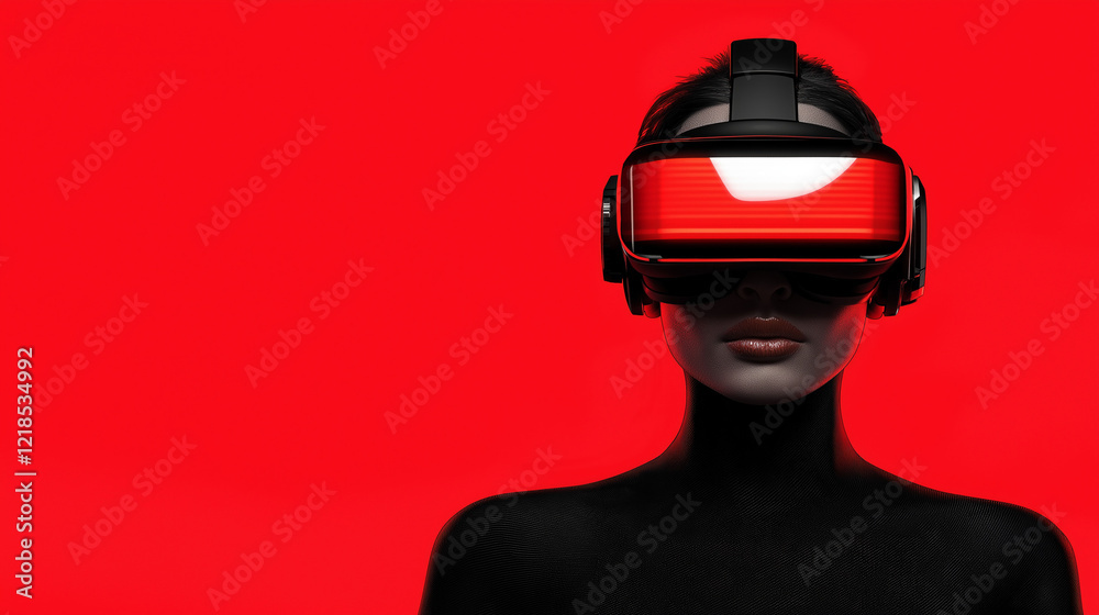 Concept of futuristic technology and immersion Concept of futuristic technology and immersion