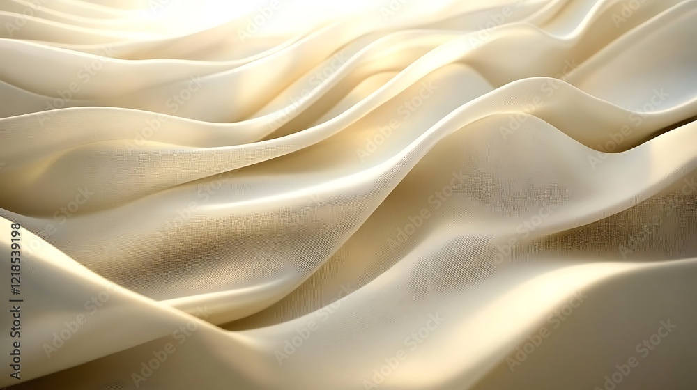 Obraz premium Elegant Draped Cream Colored Fabric Texture
