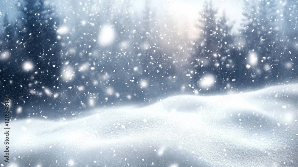 Fototapeta premium winter space of snow