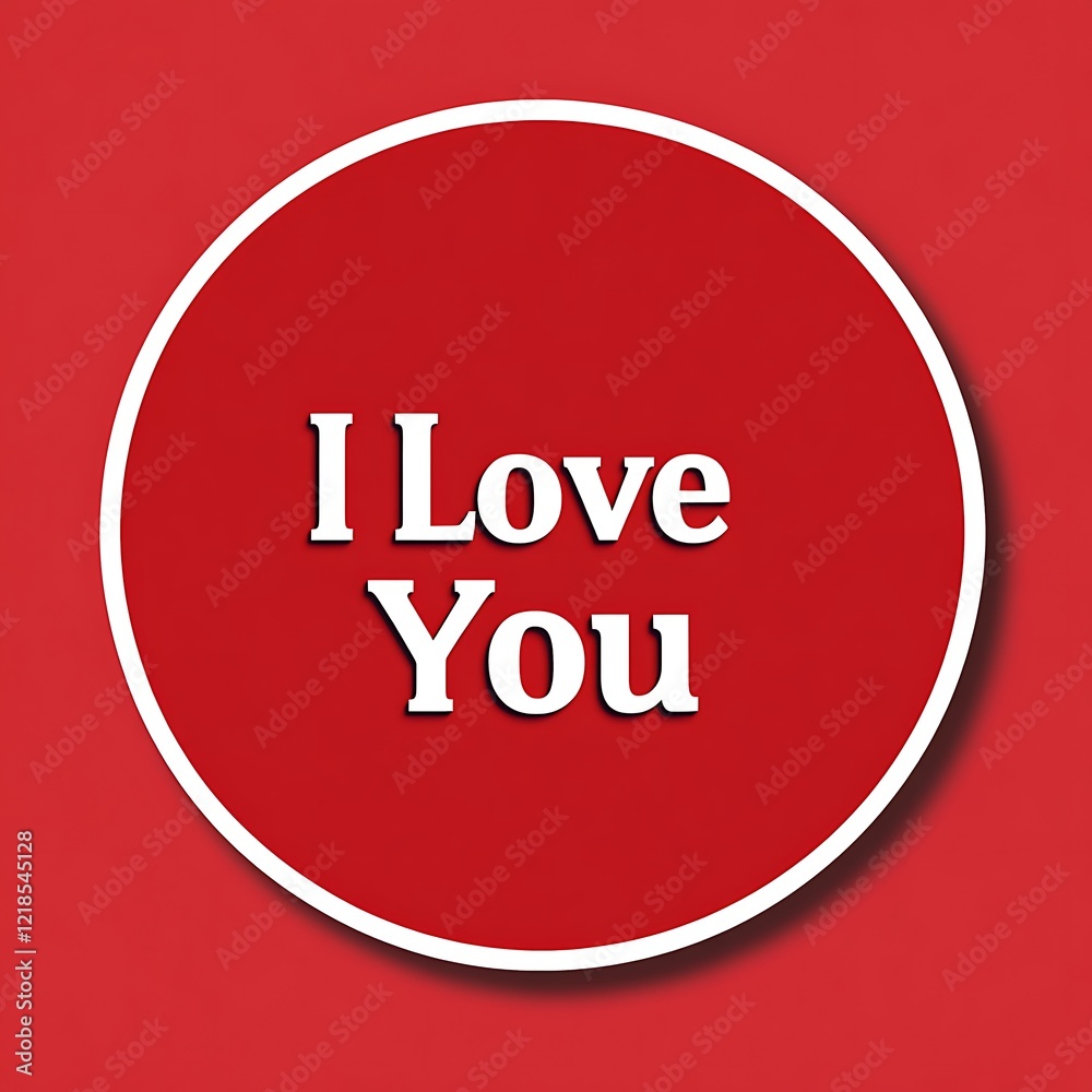 'I Love You' Text Sticker on Red Background, Simple and Elegant Love Message, Clean and Simple 'I Love You' Sticker on Flat Red, Perfect for Romantic Visuals 'I Love You' Text Sticker on Red Background, Simple and Elegant Love Message, Clean and Simple 'I Love You' Sticker on Flat Red, Perfect for Romantic Visuals