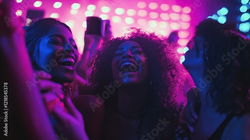 Happy Friends Enjoying Music at a Festival