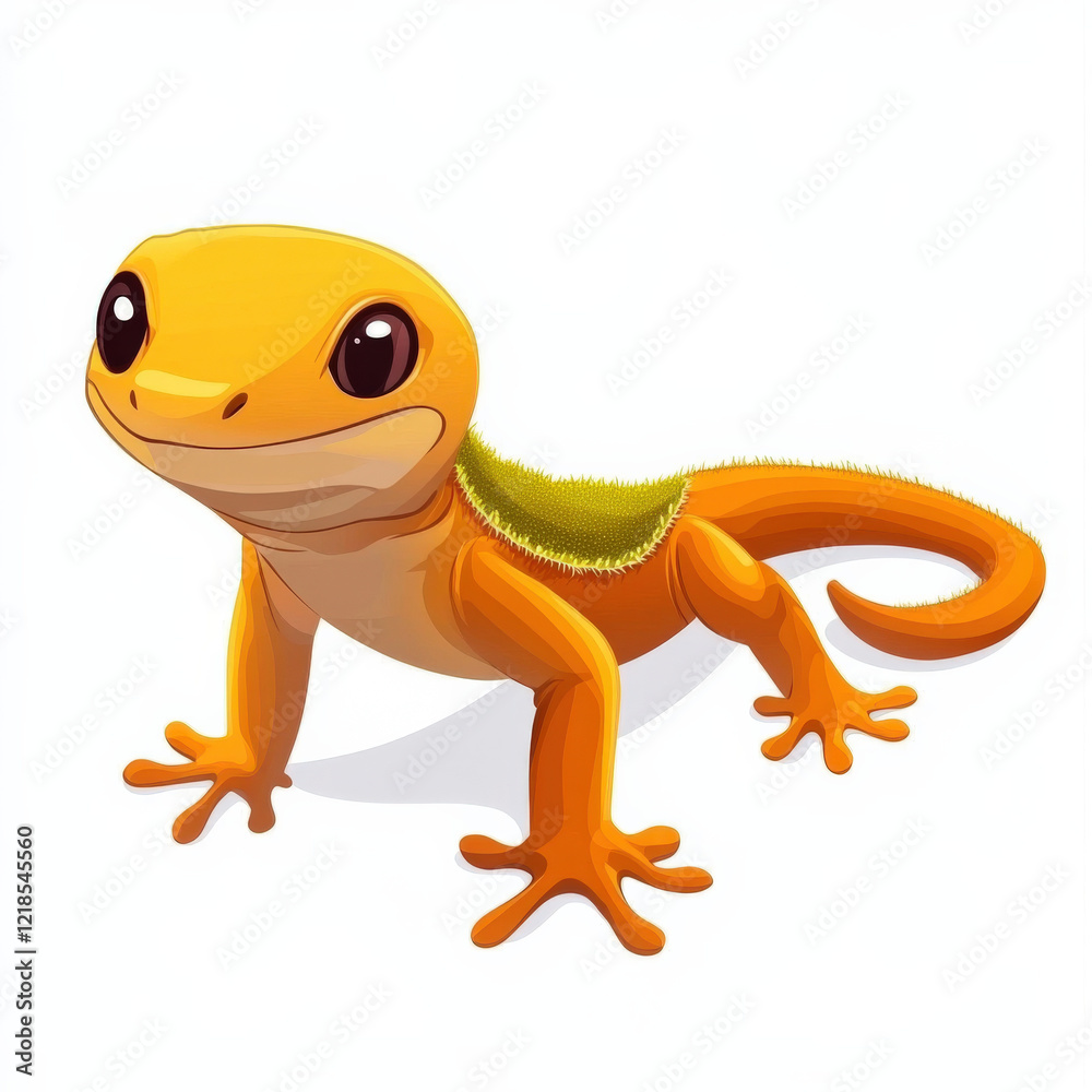 Fototapeta premium Cheerful Orange Gecko Portrait.