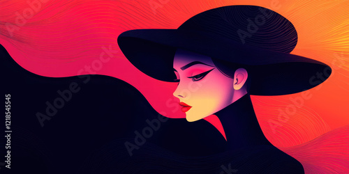 Wallpaper Mural Portrait of a woman in avant-garde dress  AI generative. Torontodigital.ca