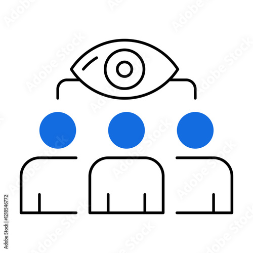 Team Collaboration Icon with Circle – Representing Unity, Wholeness, and Inclusive Teamwork