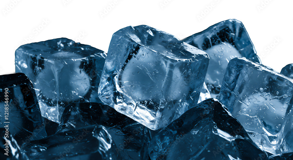 Obraz premium 氷の結晶、透明な輝き