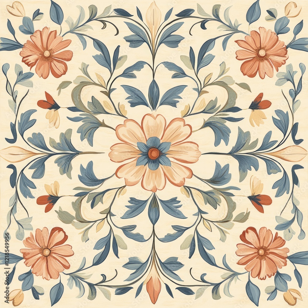 southwestern flowers pattern 