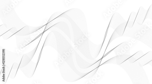 Abstract Waving Line Technology Background, Abstract colorful wave element for design. Digital frequency track equalizer. Stylized line art background. Vector illustration. Wave with lines created.