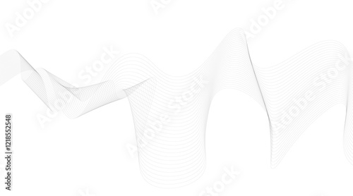 Abstract Waving Line Technology Background, Abstract colorful wave element for design. Digital frequency track equalizer. Stylized line art background. Vector illustration. Wave with lines created.