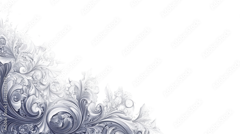 Floral ornament pattern on transparent background Floral ornament pattern on transparent background