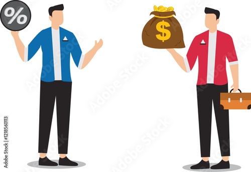 Interest rate or dividends earned from investments