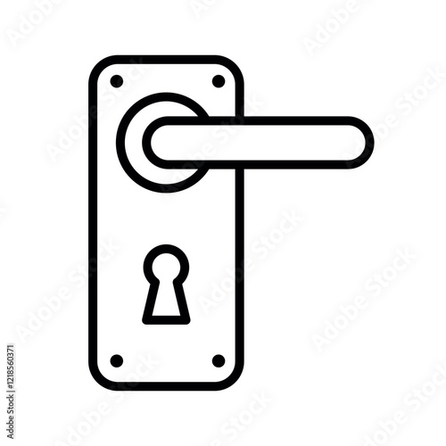 door handle sign symbol vector icon