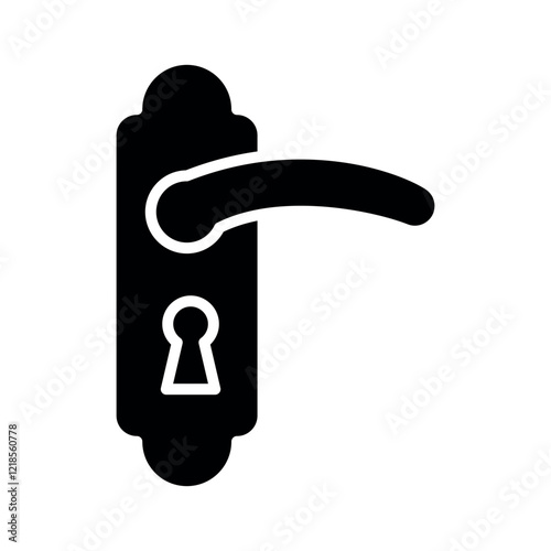 door handle sign symbol vector icon