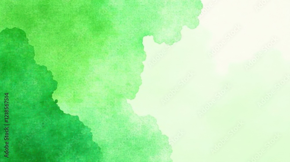 Abstract Green Watercolor Wash Background Texture A Soft, Gradual Transition from Deep to Light Shades Abstract Green Watercolor Wash Background Texture A Soft, Gradual Transition from Deep to Light Shades