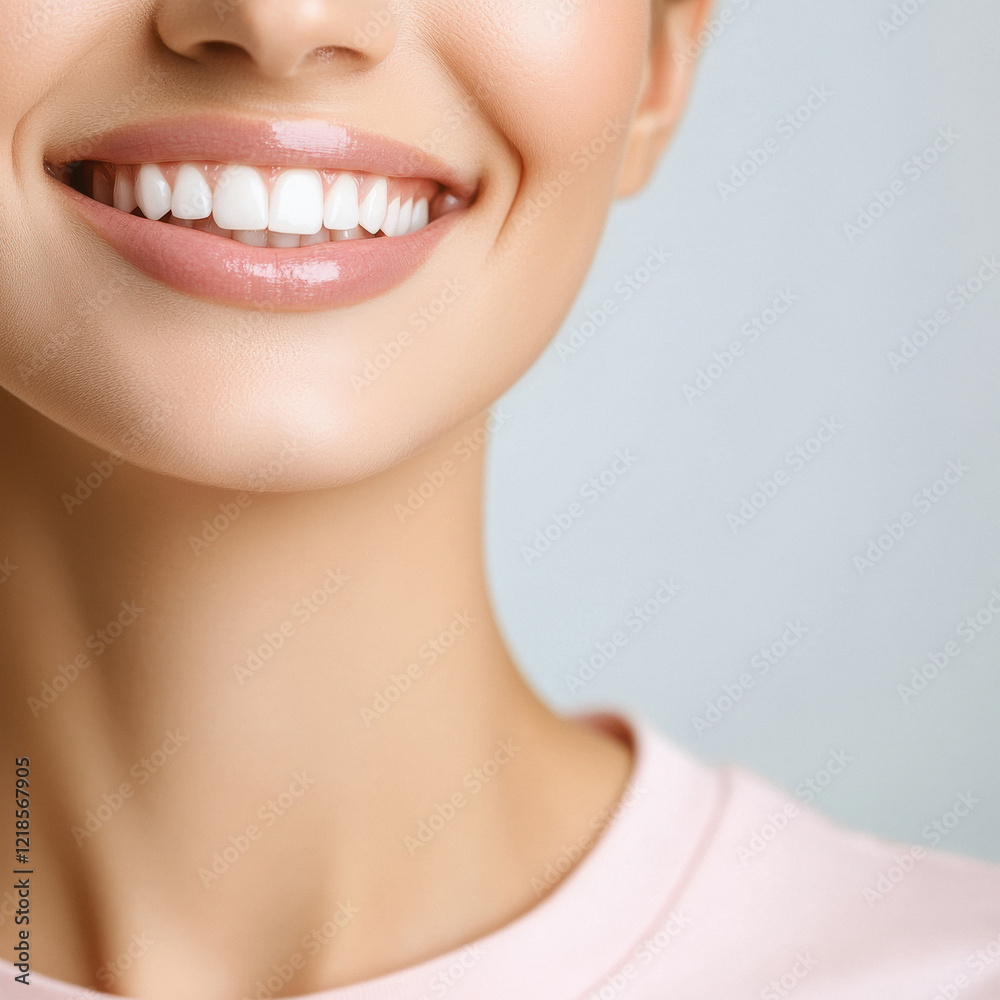 Obraz premium close view of young indian woman showing her teeth