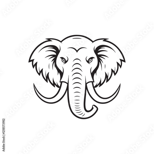 Wallpaper Mural mammoth silhouette vector art logo illustration Torontodigital.ca