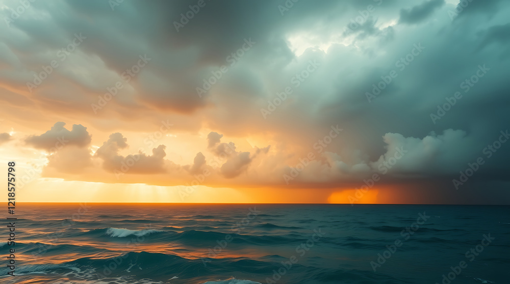 Obraz premium Underwater View with Sunlight Rays 