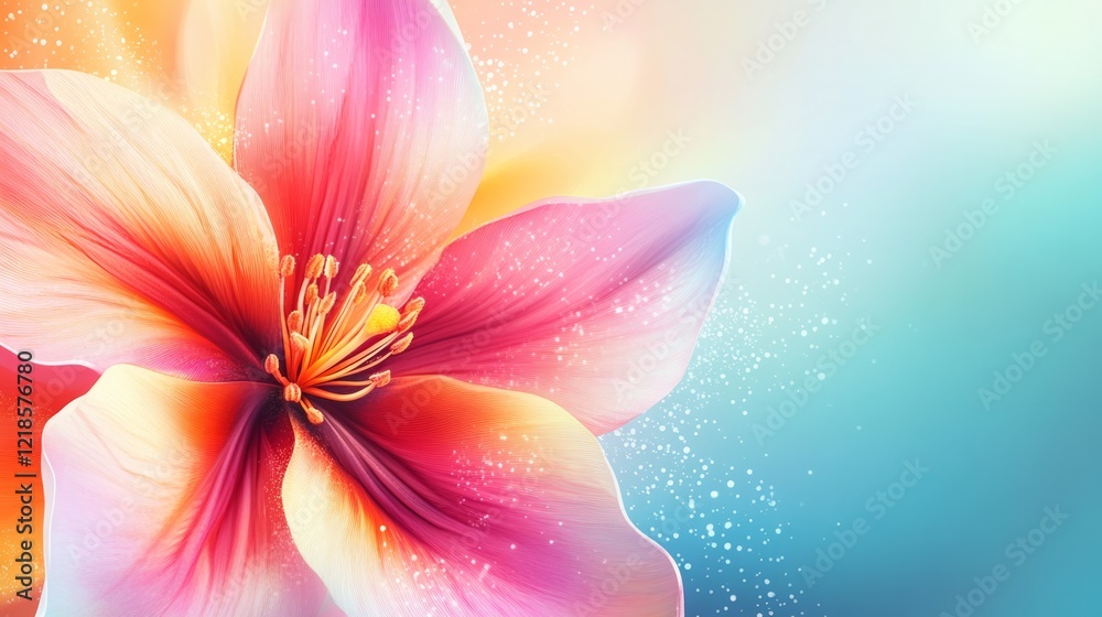 This spring sale background with a beautiful colorful flower This spring sale background with a beautiful colorful flower