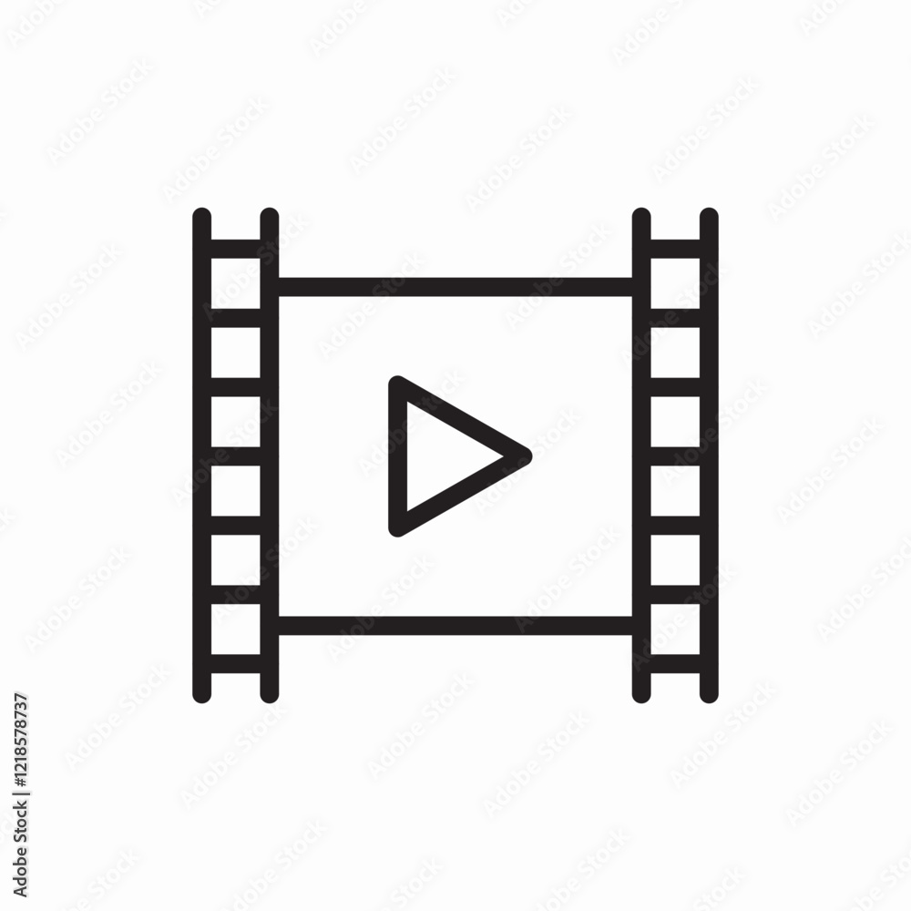film strip movie cinema icon vector sign film strip movie cinema icon vector sign