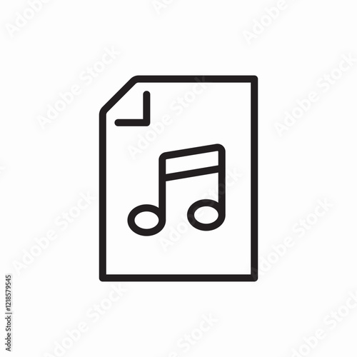 music file audio document icon vector sign