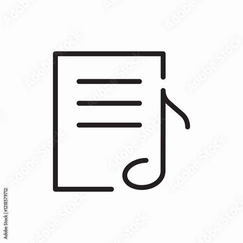 music sheet note score icon vector sign