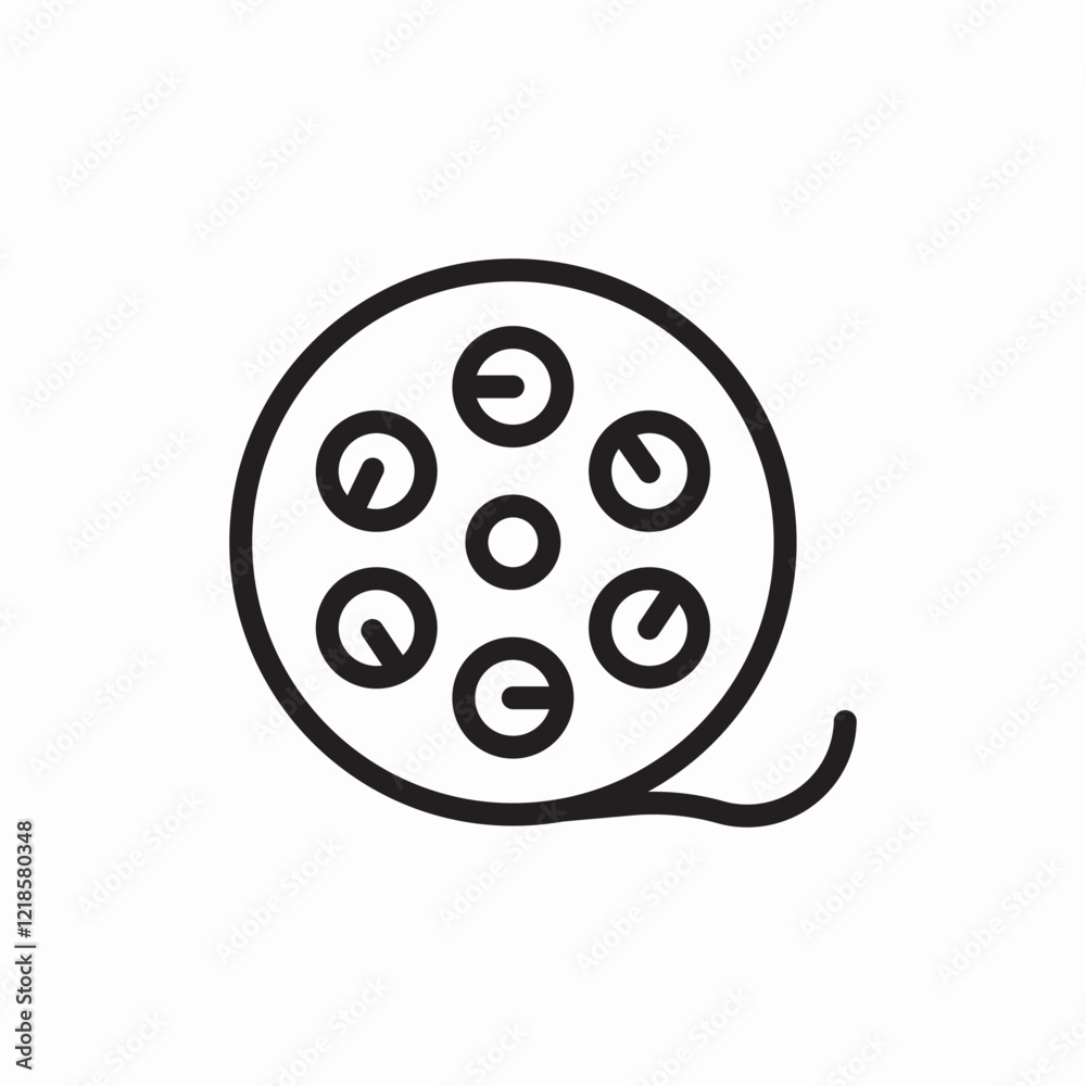 film reel cinema movie icon vector sign film reel cinema movie icon vector sign