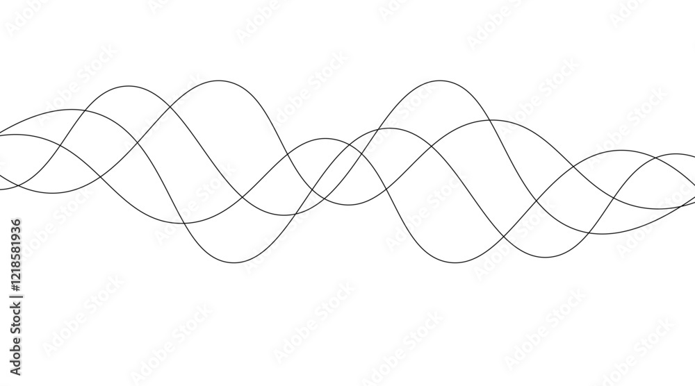 Wave of the many colored lines Abstract wavy stripes on a white background isolated Creative line art Vector illustration EPS 10 Design elements created using the Blend Tool Curved smooth tape. Wave of the many colored lines Abstract wavy stripes on a white background isolated Creative line art Vector illustration EPS 10 Design elements created using the Blend Tool Curved smooth tape.