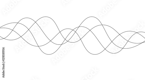 Wave of the many colored lines Abstract wavy stripes on a white background isolated Creative line art Vector illustration EPS 10 Design elements created using the Blend Tool Curved smooth tape.