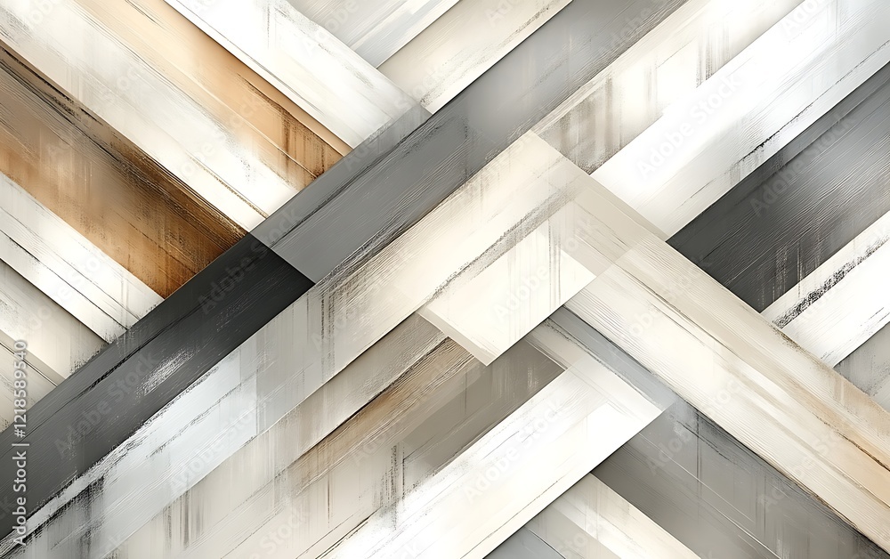 Fototapeta premium Abstract geometric wood plank pattern.