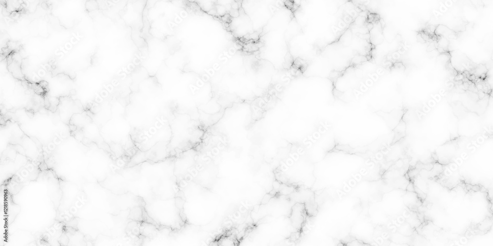 Fototapeta premium Black and white Marbling surface stone wall tiles texture. White marble texture Panoramic white background. marble stone texture for design. Quartz surface marble floor vector white background. 