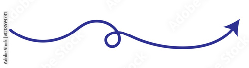 wavy curved Long arrow icon. long line arrow vector. flat style Arrow symbol. arrow on a white background. vector illustration. Set long blue curve arrow icon vector. Blue curve arrow icon set. 