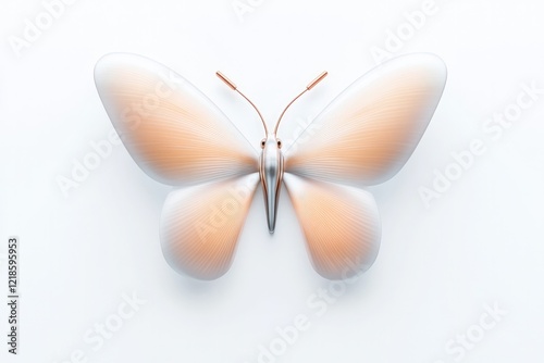 Delicate butterfly design with soft pastel hues, showcasing eleg