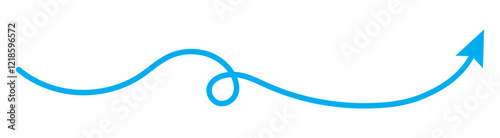 wavy curved Long arrow icon. long line arrow vector. flat style Arrow symbol. arrow on a white background. vector illustration. Set long blue curve arrow icon vector. Blue curve arrow icon set. 