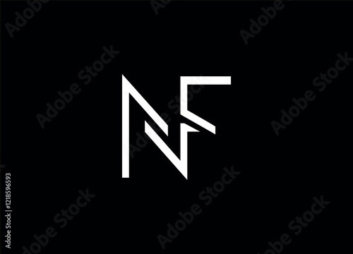 NF logo desing and monogram logo
