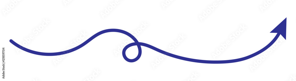 wavy curved Long arrow icon. long line arrow vector. flat style Arrow symbol. arrow on a white background. vector illustration. Set long blue curve arrow icon vector. Blue curve arrow icon set. 